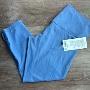 Lululemon Align Ribbed High-Rise Crop 23" oasis  Blue size 14‎ NWT